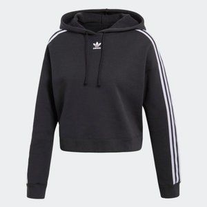 Adidas - Black Cropped Hoodie - Size XS